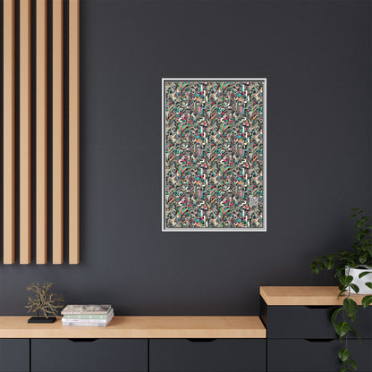 Digital Street Art Urban Street Style Matte Canvas, Framed (multi-color) - 8404 Design-74 A