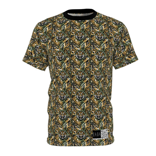 Neo-Camo Fusion Tech-Forward Streetwear Unisex Cut & Sew Tee - 8404 Design-58