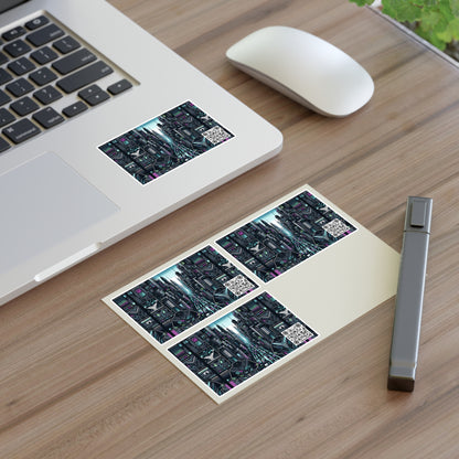 Tech Noir Aesthetics Sleek Tech Streetwear Sticker Sheets - 8404 Design-43