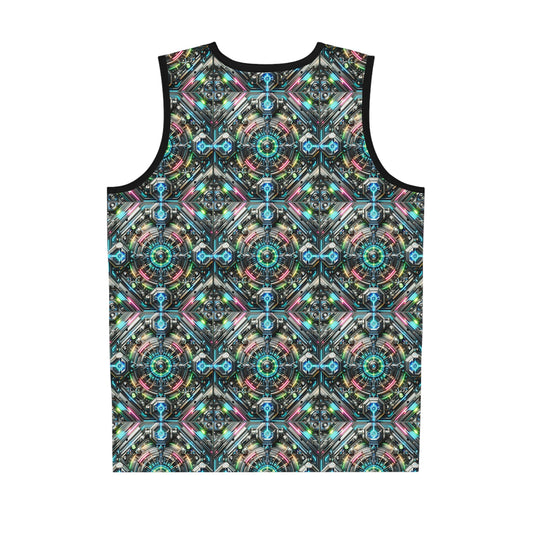 Tech-Infused Futurism Futuristic Tech Basketball Jersey - 8404 Design-53