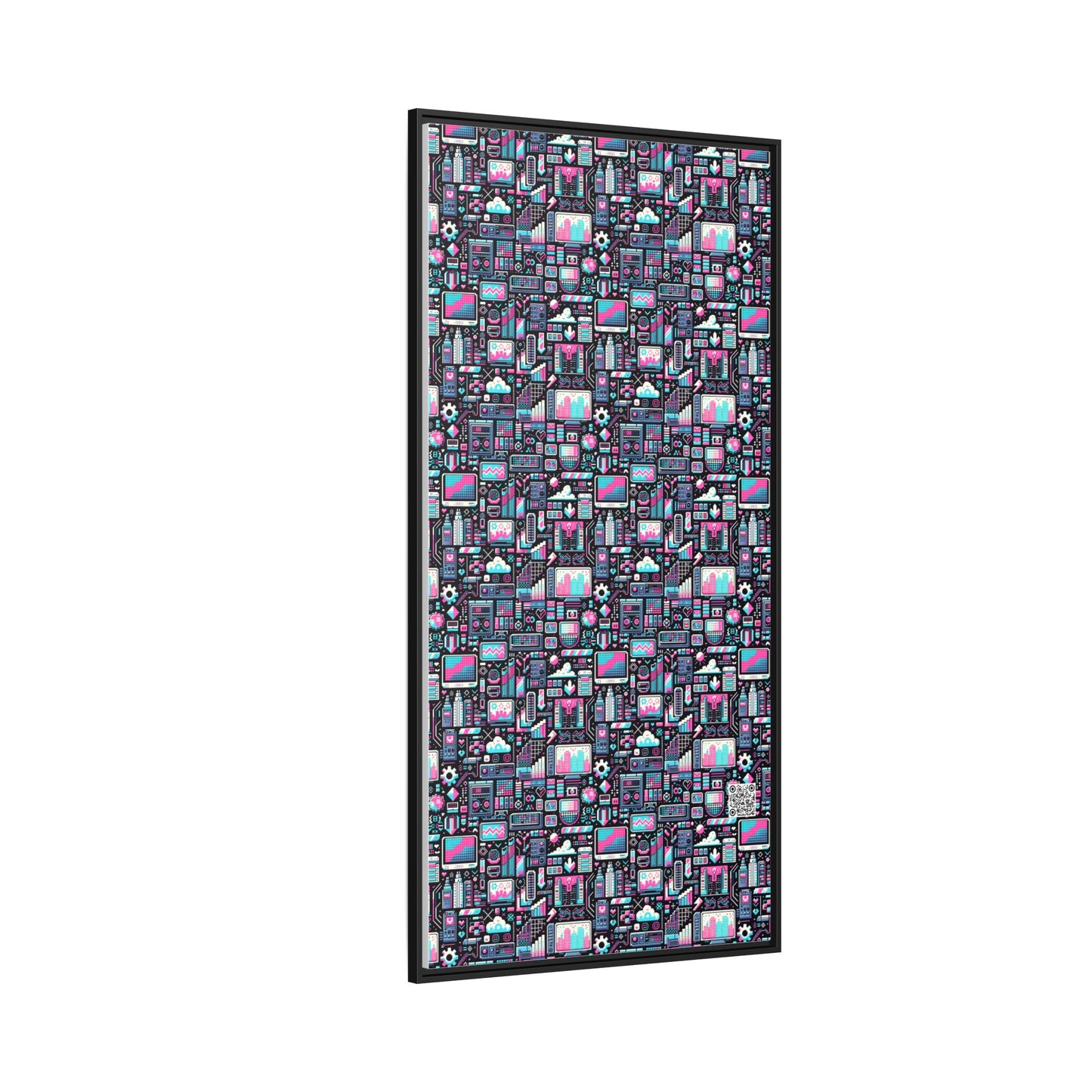 Digital Rebellion Youthful Streetwear with a Rebellious Digital Twist Matte Canvas, Framed (multi-color) - 8404 Design-71 A