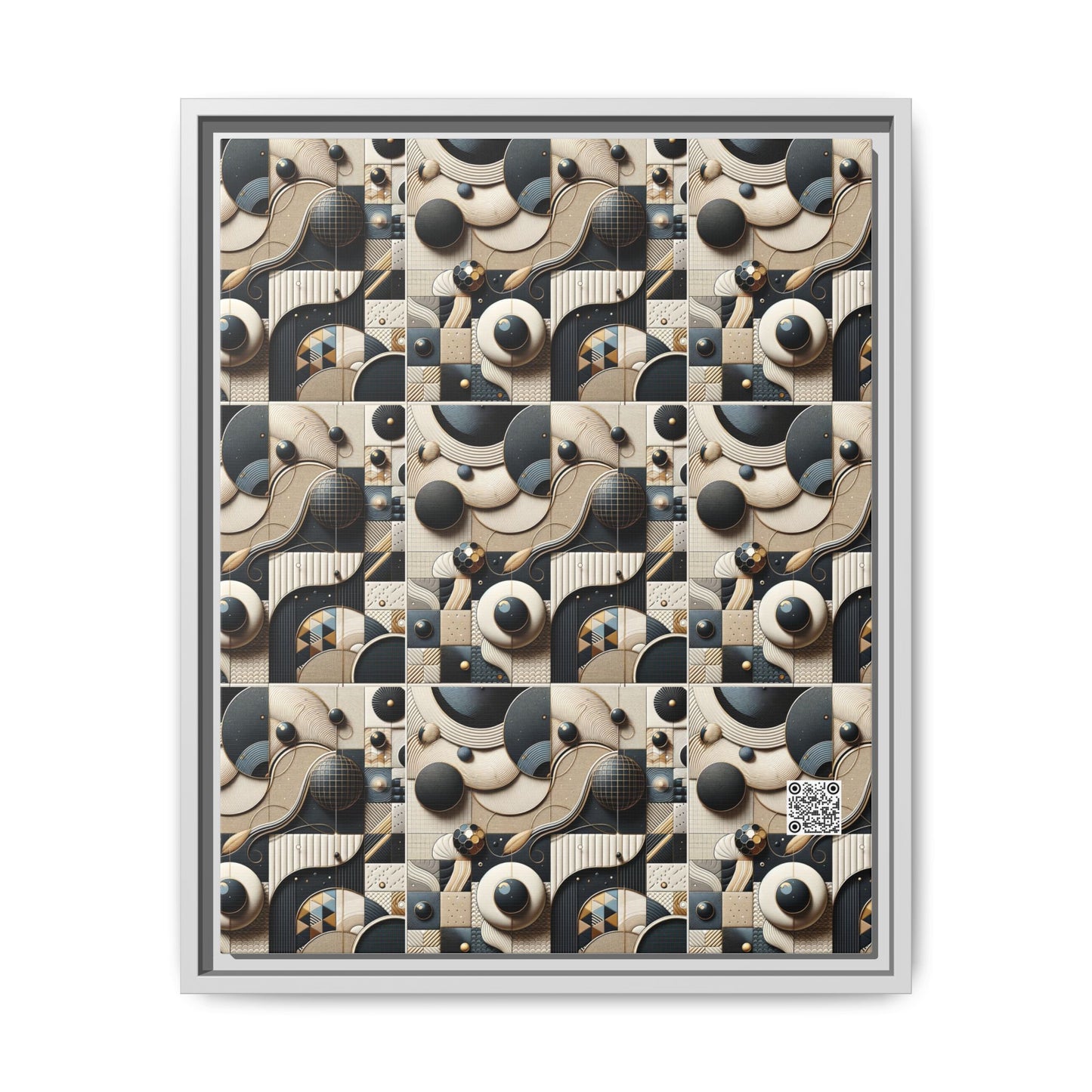 Tech-forward Luxe Streetwear Tech Luxe Fusion Matte Canvas, Framed (multi-color) - 8404 Design-71 A