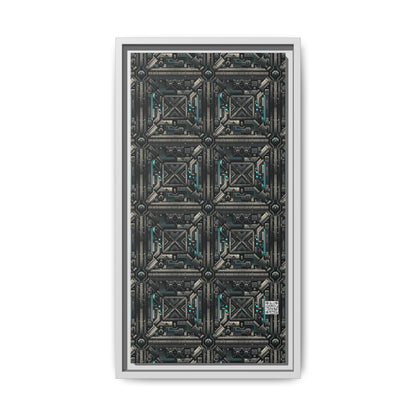 Tech Noir Futuristic Tech Aesthetic with a Dark Twist Matte Canvas, Framed (multi-color) - 8404 Design-59 B