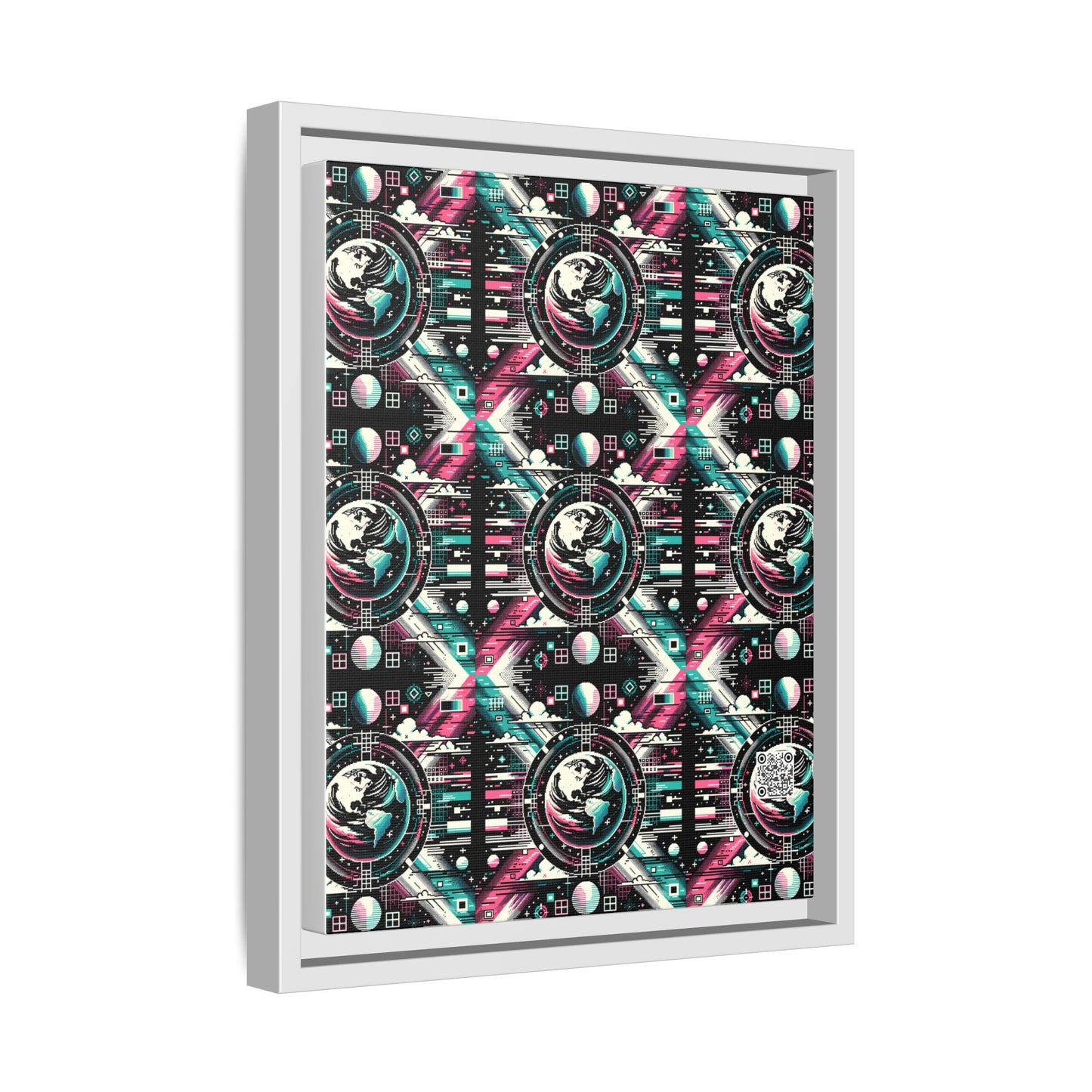 Digital Artistry Digital-native Streetwear Matte Canvas, Framed (multi-color) - 8404 Design-62 A