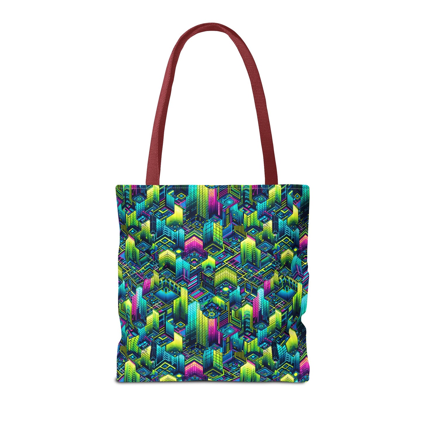 Tech-Infused Neon Tech-Forward Streetwear Tote Bag - 8404 Design-65