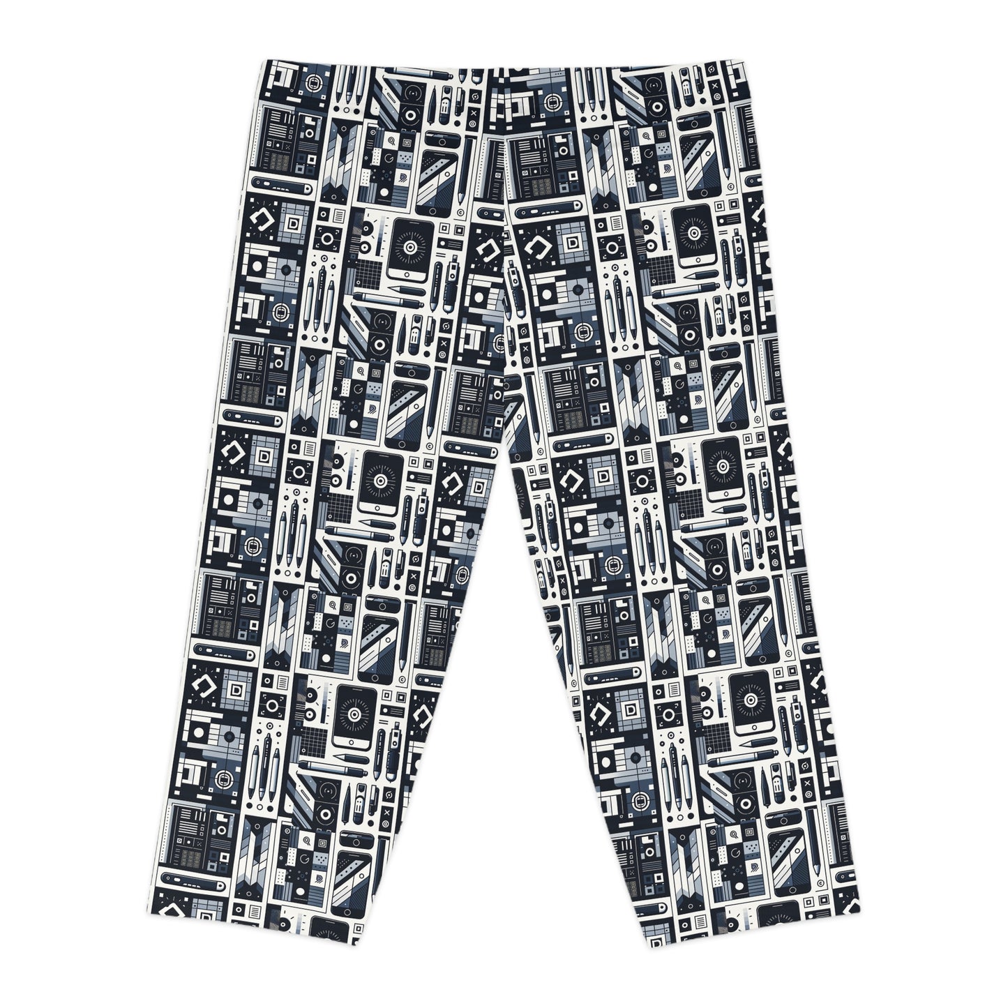 Minimalist Athleisure Minimalist Tech Women's Capri Leggings - 8404 Design-60