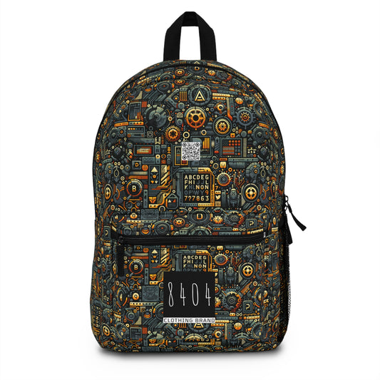 Digital Punk Futuristic Grunge Backpack - 8404 Design-49