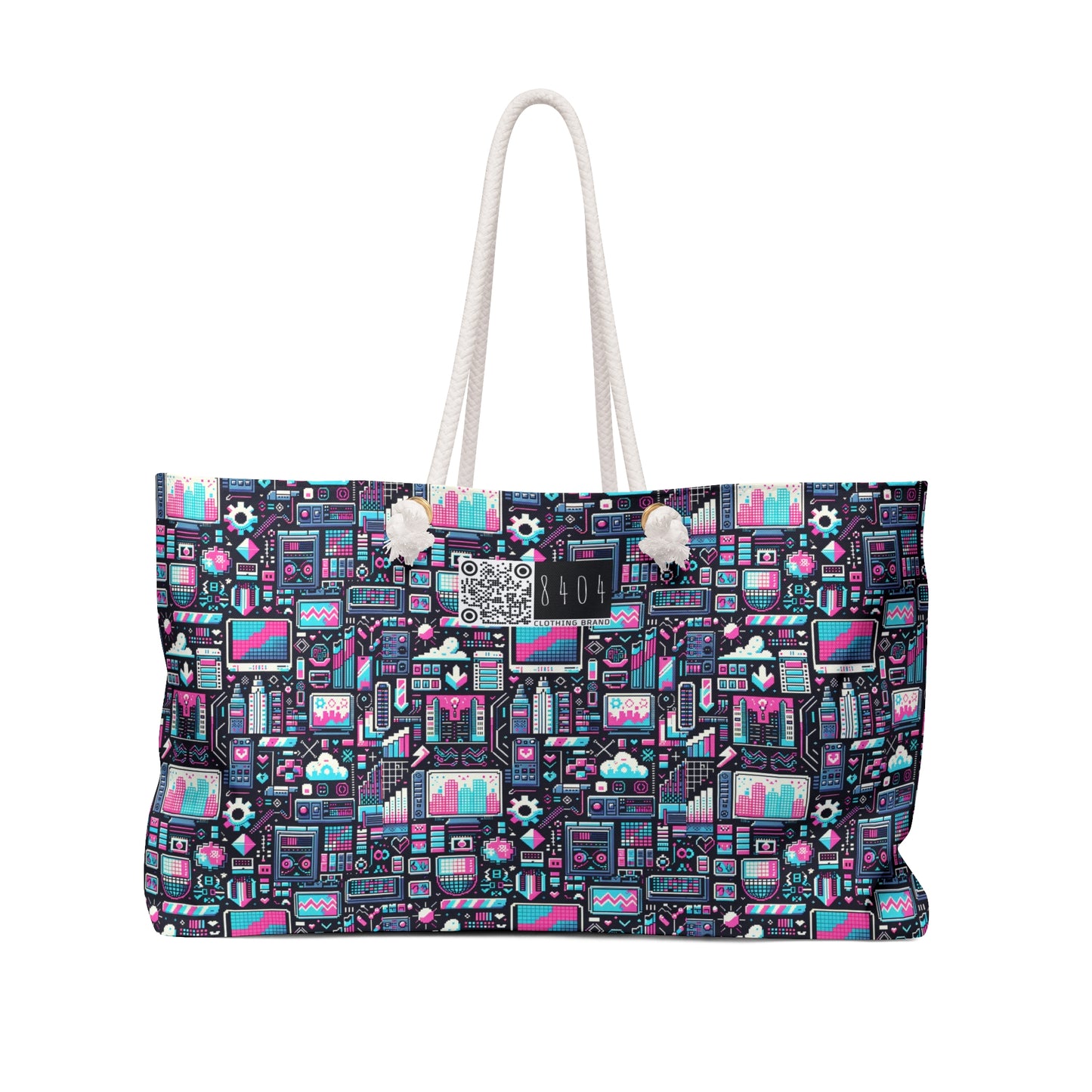 Digital Rebellion Youthful Streetwear with a Rebellious Digital Twist Weekender Bag - 8404 Design-71