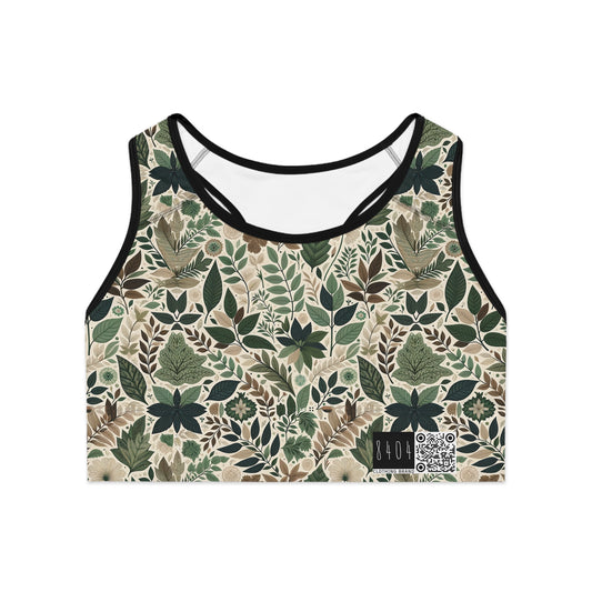 Streetwear Sustainability Environmentally Conscious Streetwear with a Natural Aesthetic Sports Bra - 8404 Design-57
