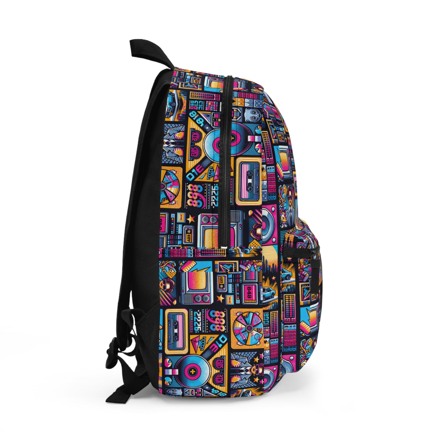 Digital Pop Culture Mashup Maximalist Pop Backpack - 8404 Design-52