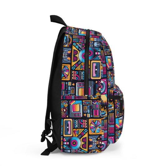Digital Pop Culture Mashup Maximalist Pop Backpack - 8404 Design-52