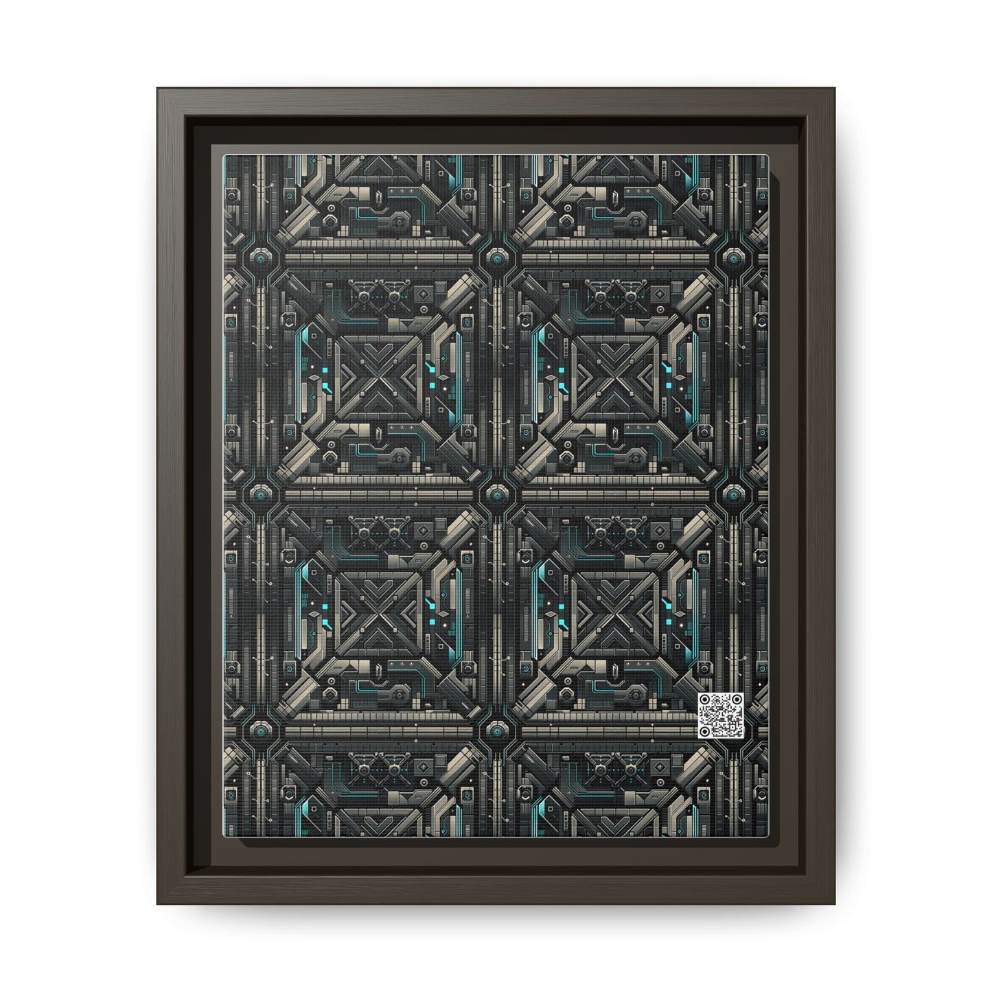 Tech Noir Futuristic Tech Aesthetic with a Dark Twist Matte Canvas, Framed (multi-color) - 8404 Design-59 B