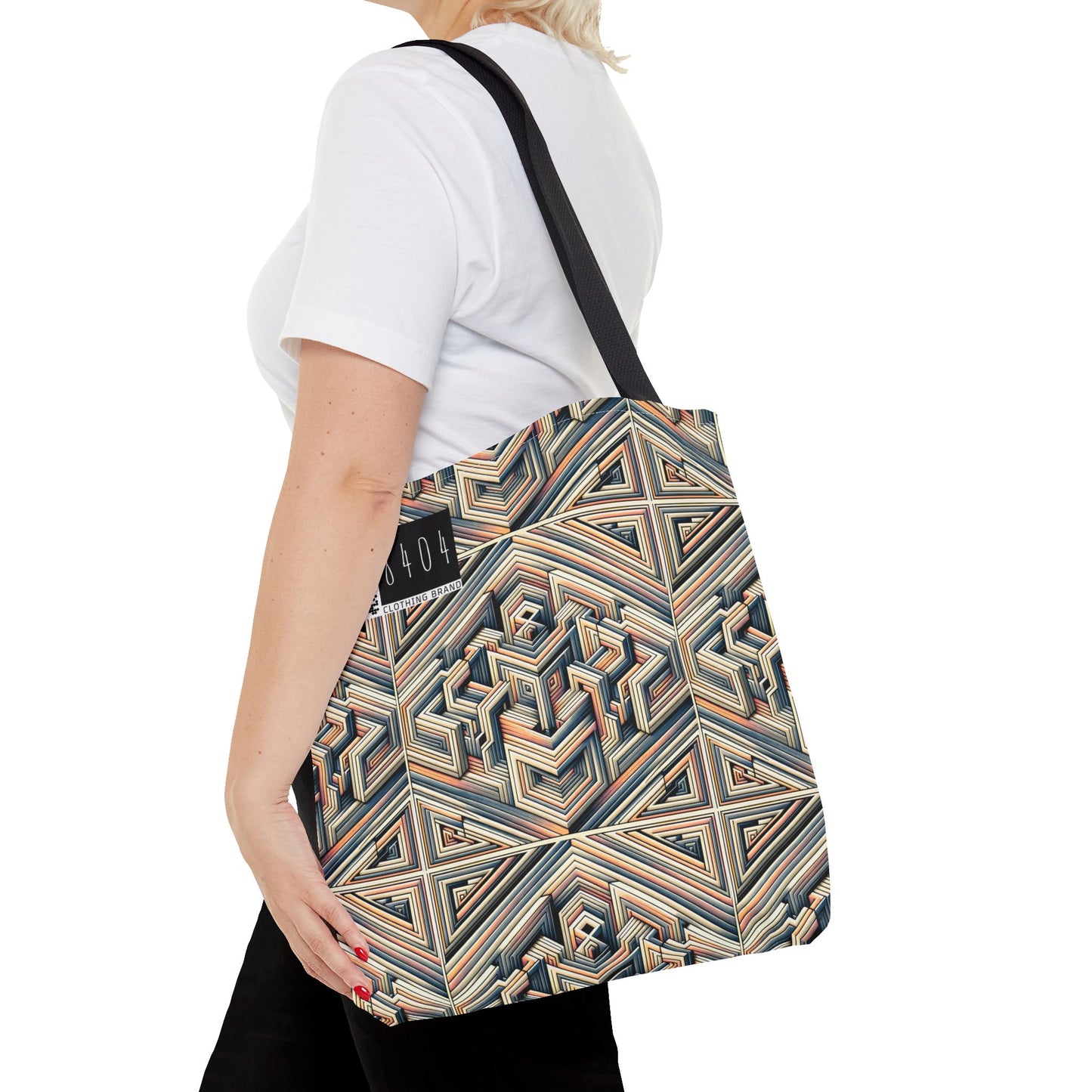 Tech Illusion Graphics Futuristic Artistry Tote Bag - 8404 Design-52