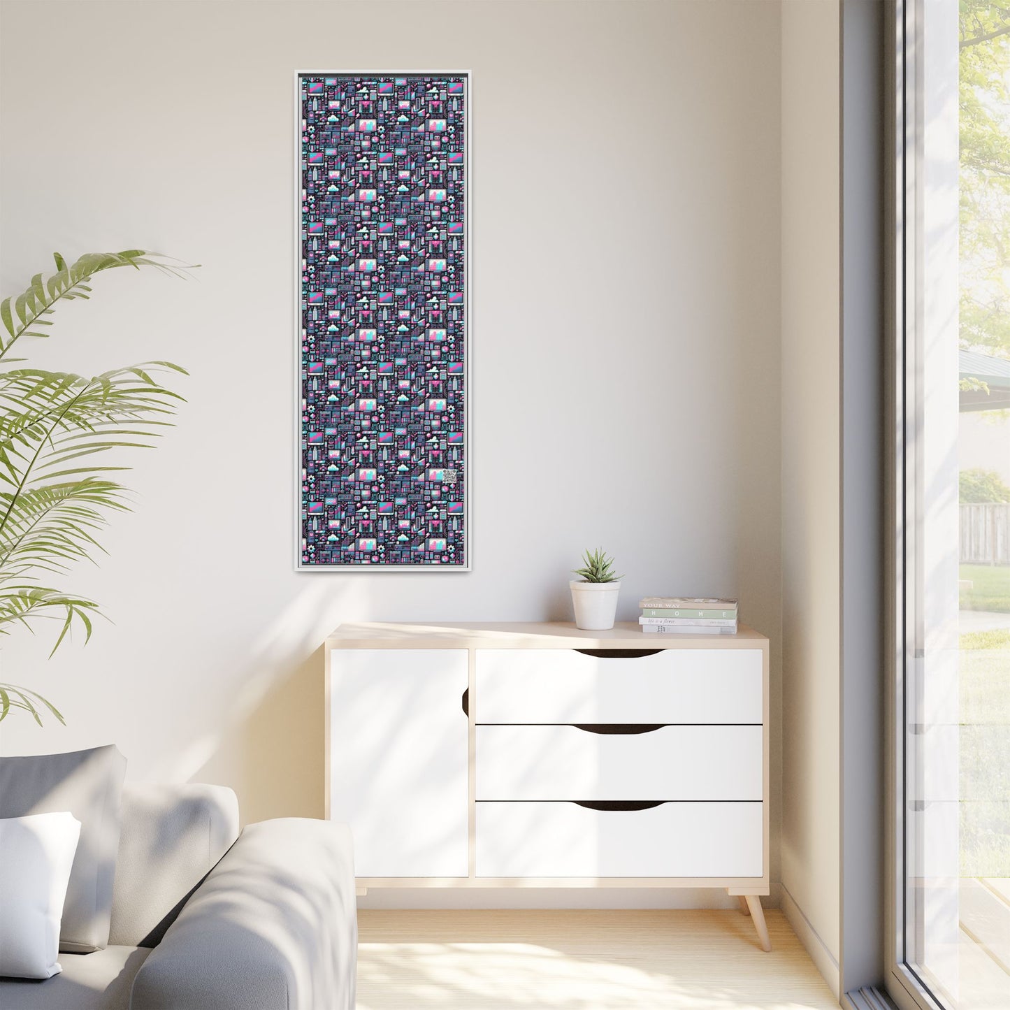 Digital Rebellion Youthful Streetwear with a Rebellious Digital Twist Matte Canvas, Framed (multi-color) - 8404 Design-71 B