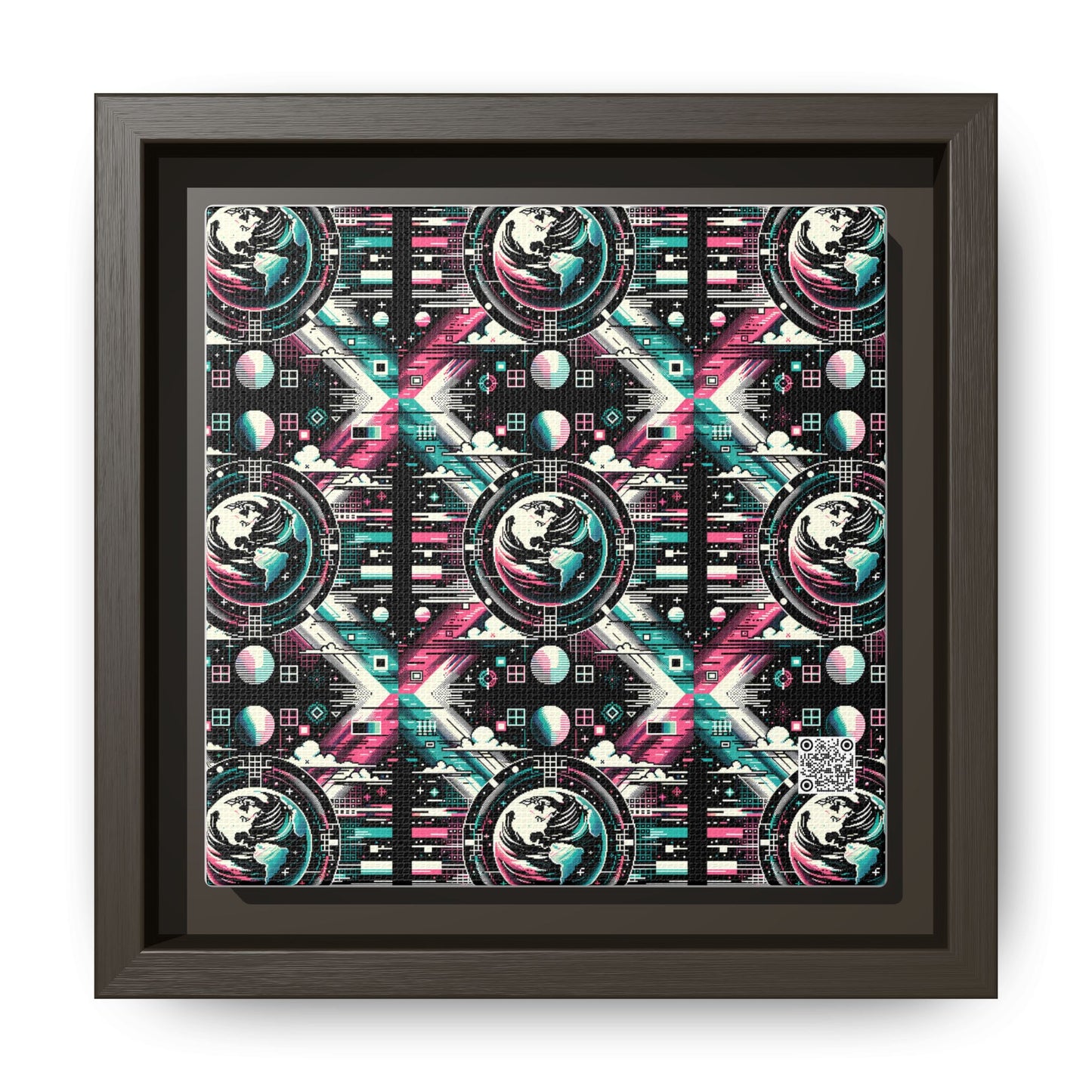 Digital Artistry Digital-native Streetwear Matte Canvas, Framed (multi-color) - 8404 Design-62 B