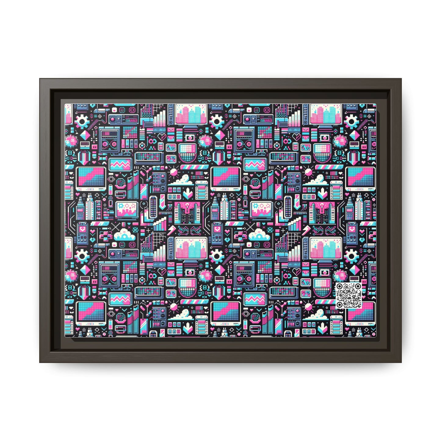 Digital Rebellion Youthful Streetwear with a Rebellious Digital Twist Matte Canvas, Framed (multi-color) - 8404 Design-71 A