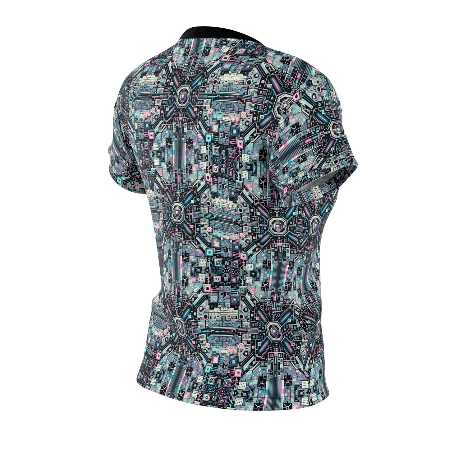 Digital Renaissance Tech-Forward Maximalism Women's Cut & Sew Tee - 8404 Design-44