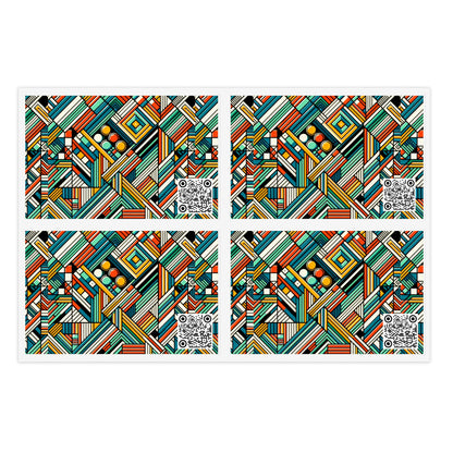 Abstract Graphic Art Modern Artistic Expression Sticker Sheets - 8404 Design-67