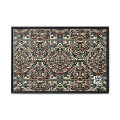 Urban Renaissance Historical Fusion With Street Edge Matte Canvas, Framed (multi-Color) - 8404 Design-57 A