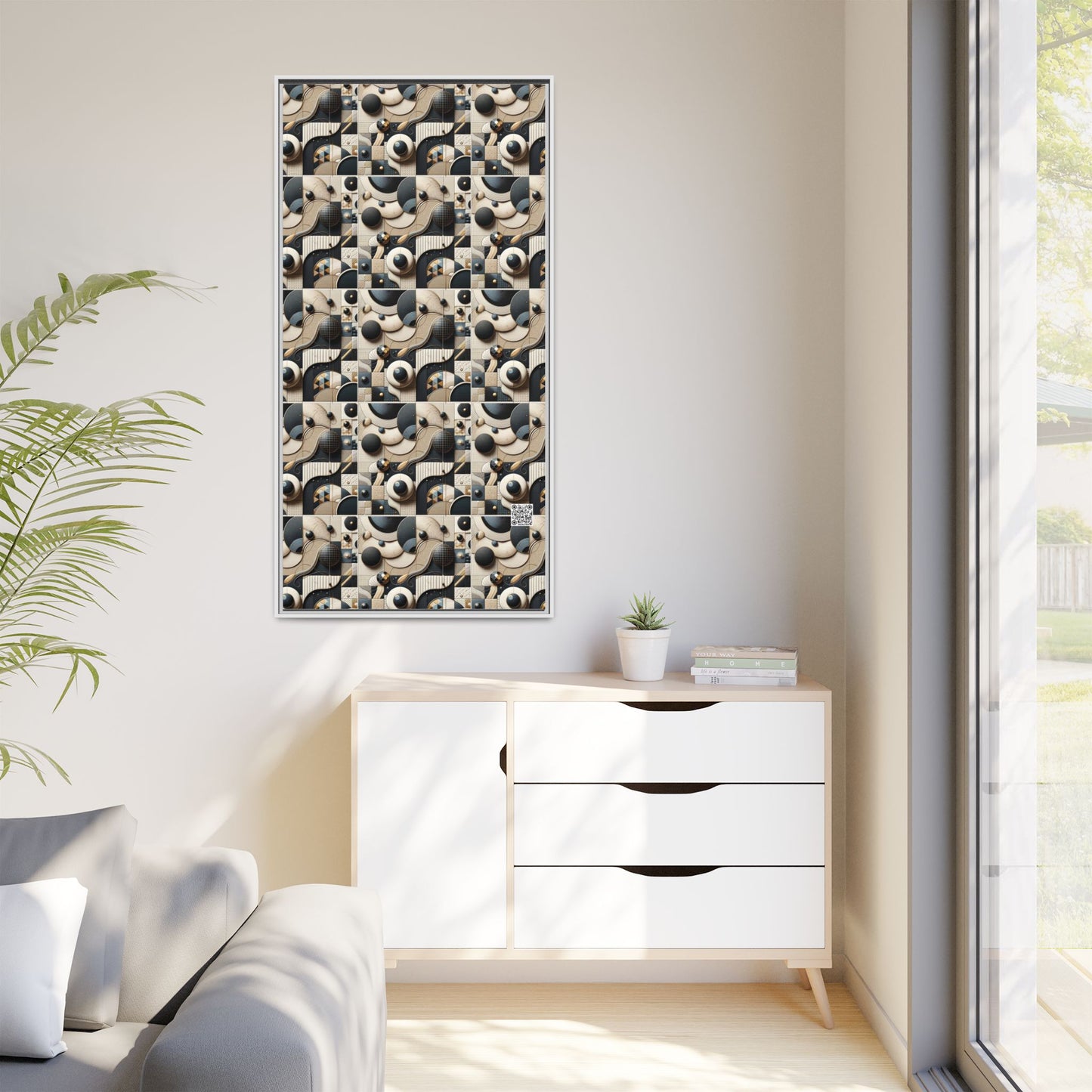 Tech-forward Luxe Streetwear Tech Luxe Fusion Matte Canvas, Framed (multi-color) - 8404 Design-71 B