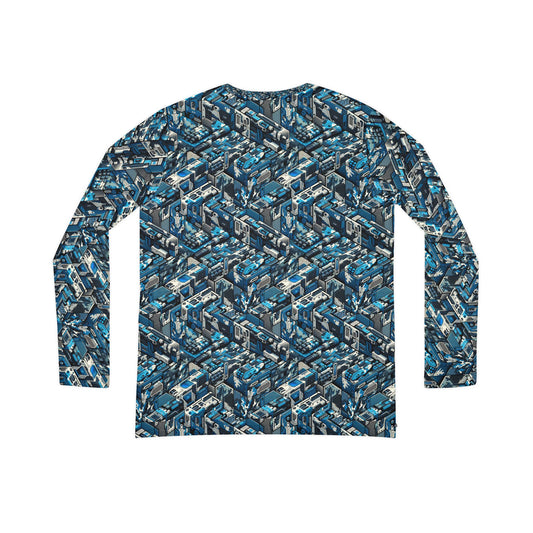 Tech Urban Camo Tech-Forward Streetwear With a Futuristic Military Edge Women's Long Sleeve V-Neck Shirt - 8404 Design-51