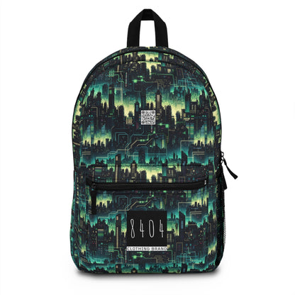 Tech Noir Aesthetics Tech-Forward Urban Dystopia Backpack - 8404 Design-72