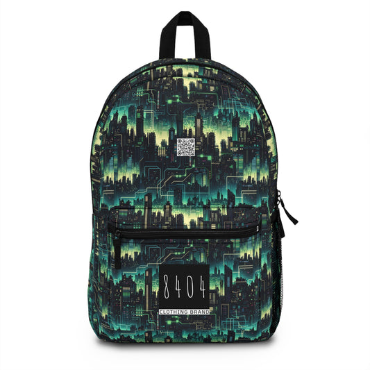Tech Noir Aesthetics Tech-Forward Urban Dystopia Backpack - 8404 Design-72