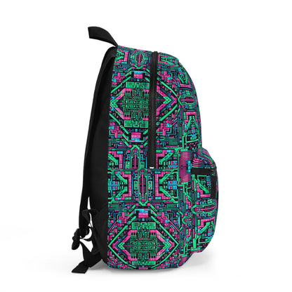 Digital Glitch Vibes Tech-Inspired Streetwear Backpack - 8404 Design-71