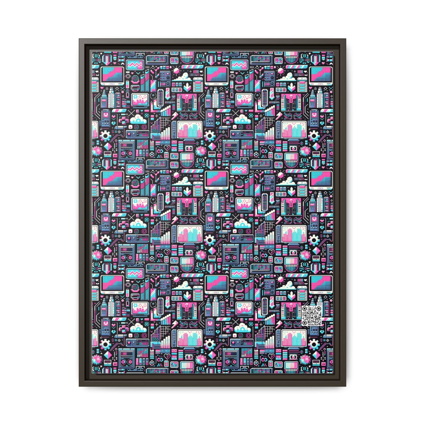 Digital Rebellion Youthful Streetwear with a Rebellious Digital Twist Matte Canvas, Framed (multi-color) - 8404 Design-71 A