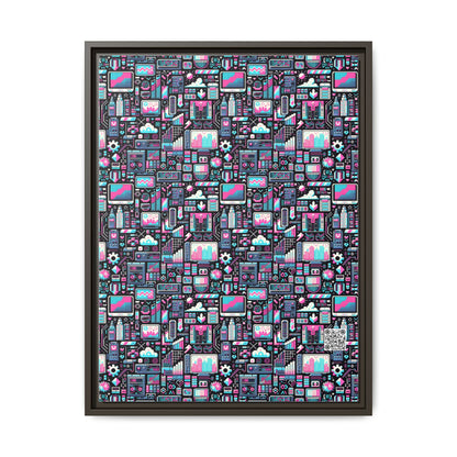 Digital Rebellion Youthful Streetwear with a Rebellious Digital Twist Matte Canvas, Framed (multi-color) - 8404 Design-71 A