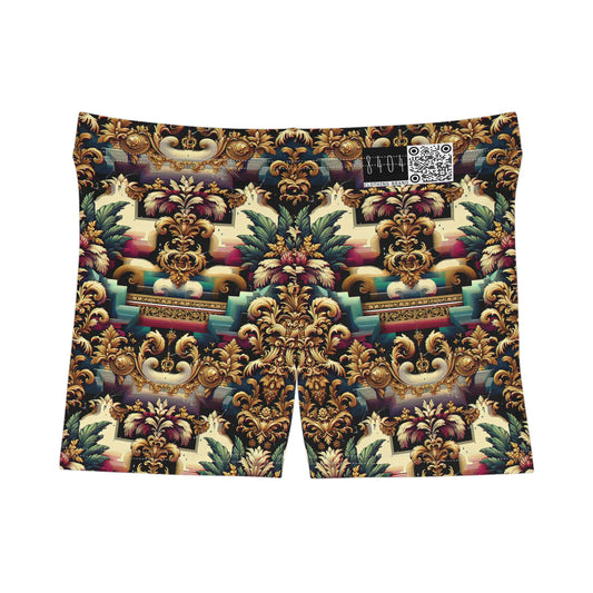 Digital Renaissance Modern Baroque Fusion Women's Shorts - 8404 Design-60