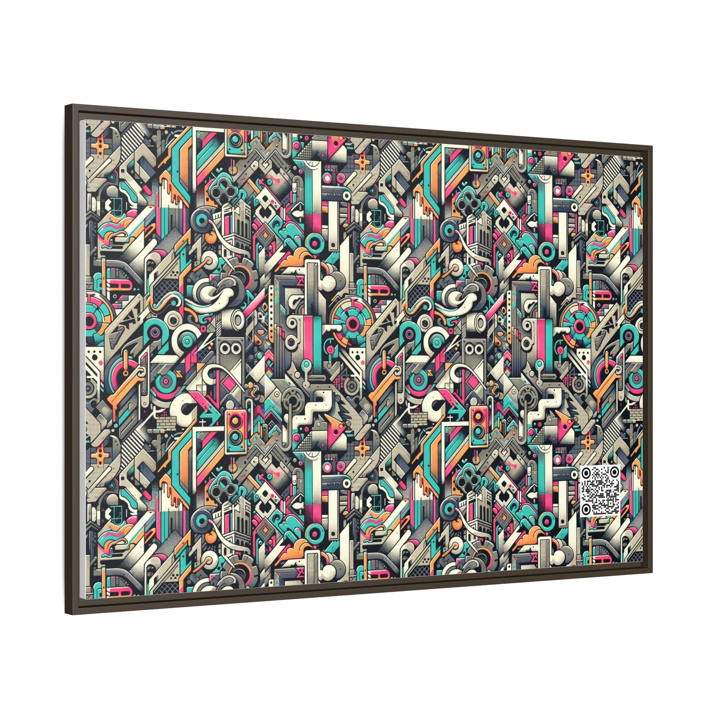 Digital Street Art Urban Street Style Matte Canvas, Framed (multi-color) - 8404 Design-74 A