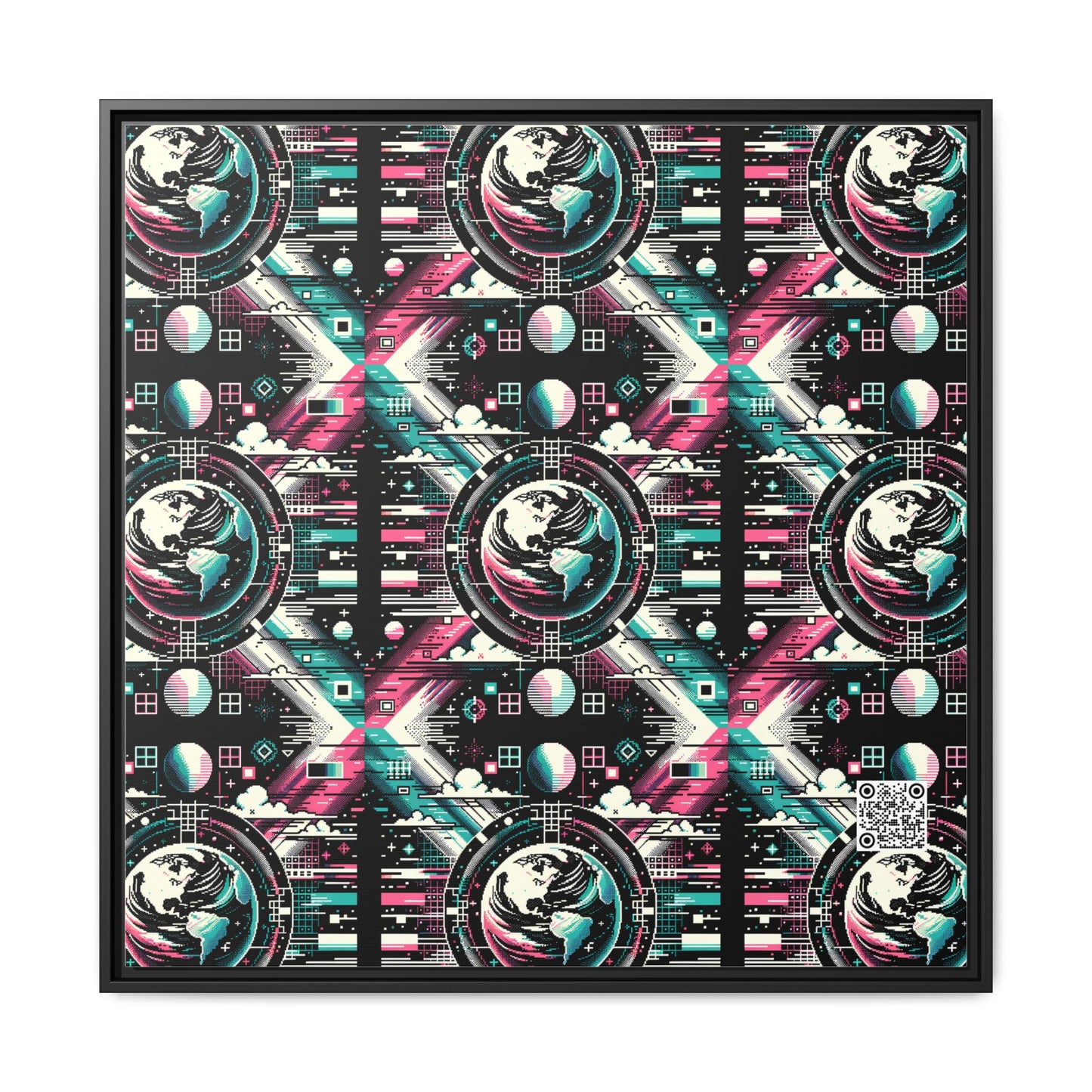 Digital Artistry Digital-native Streetwear Matte Canvas, Framed (multi-color) - 8404 Design-62 A