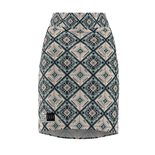 Tech Minimalism Minimalist Tech Women's Pencil Skirt - 8404 Design-60