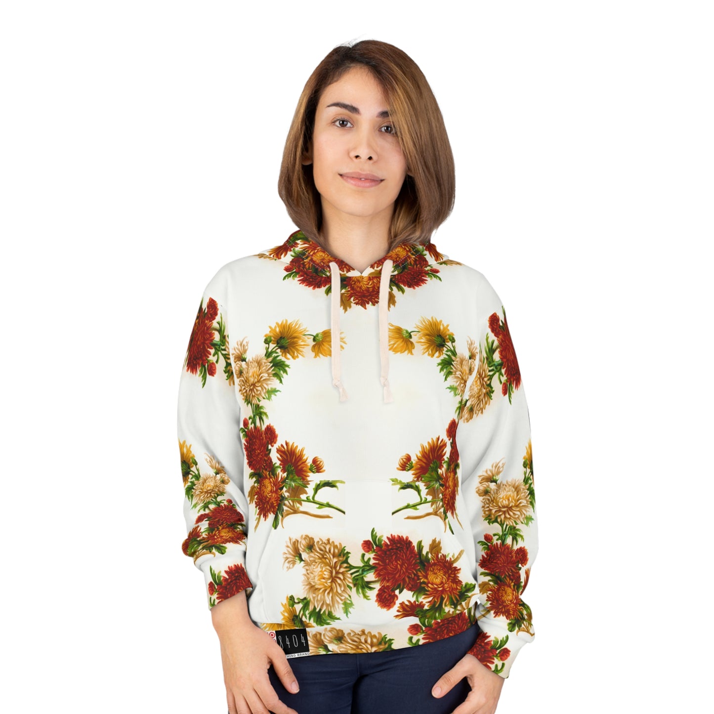 8404's Unisex Adult "Floral Essence" Fashion Pullover Hoodie