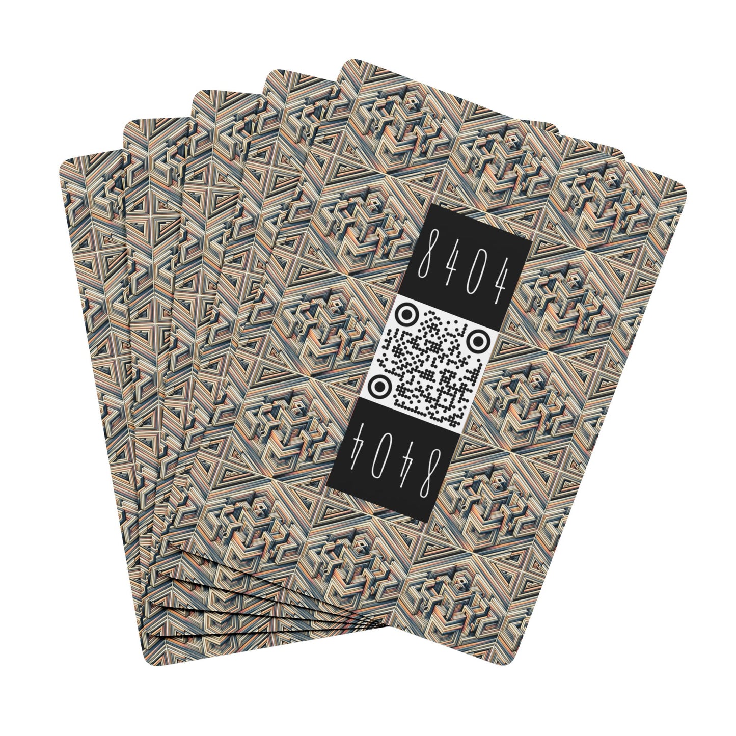 Tech Illusion Graphics Futuristic Artistry Poker Playing Cards - 8404 Design-52 S