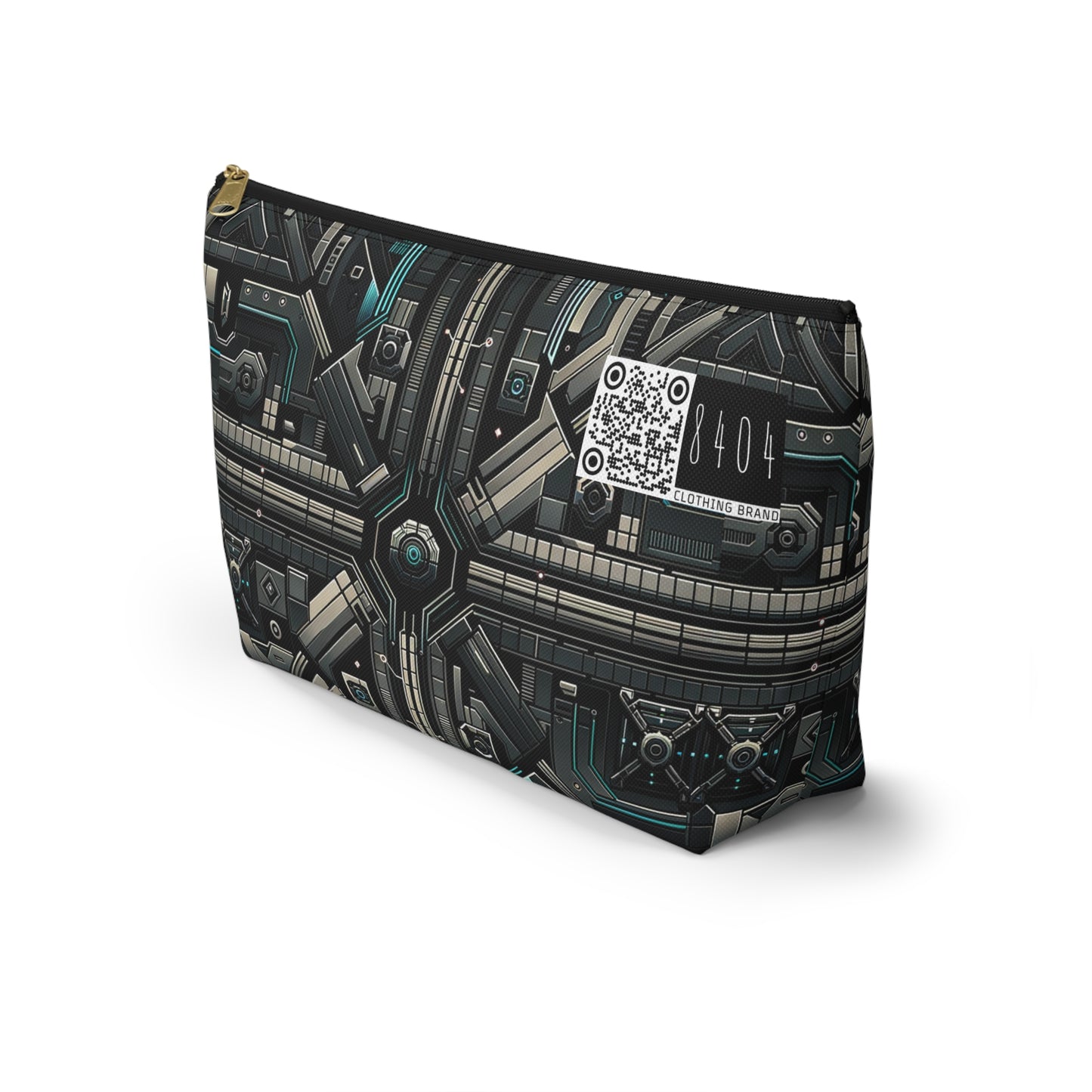 Tech Noir Futuristic Tech Aesthetic with a Dark Twist Accessory Pouch W T-bottom - 8404 Design-59