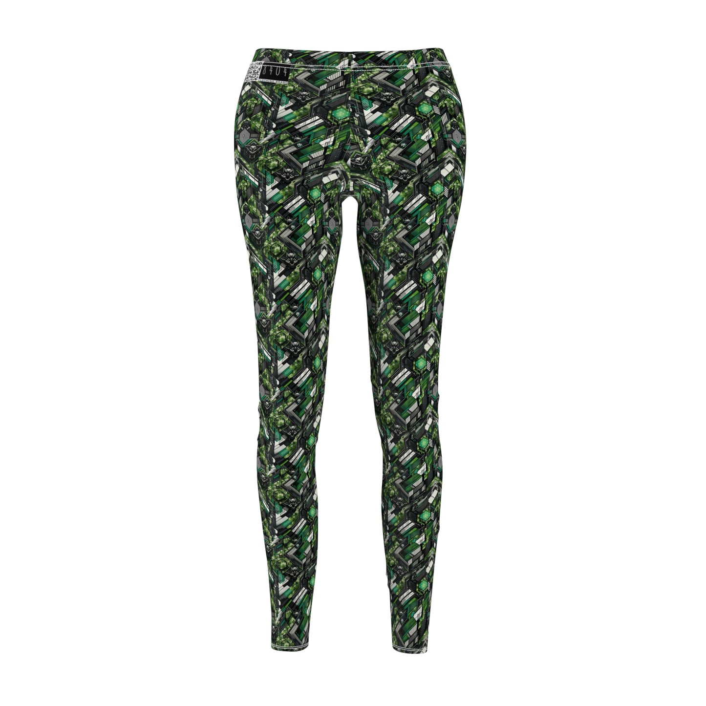 Tech Camo Fusion Tech-Forward Streetwear With a Futuristic Edge Women's Cut & Sew Casual Leggings - 8404 Design-58