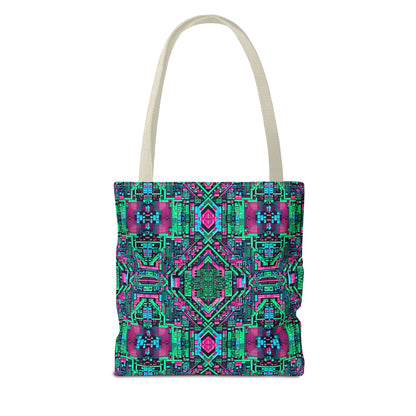 Digital Glitch Vibes Tech-Inspired Streetwear Tote Bag - 8404 Design-71