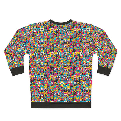 Neon Pop Playful Pop Culture Mashup Sweatshirt - 8404 Design-60