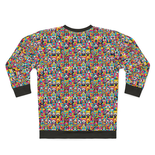 Neon Pop Playful Pop Culture Mashup Sweatshirt - 8404 Design-60