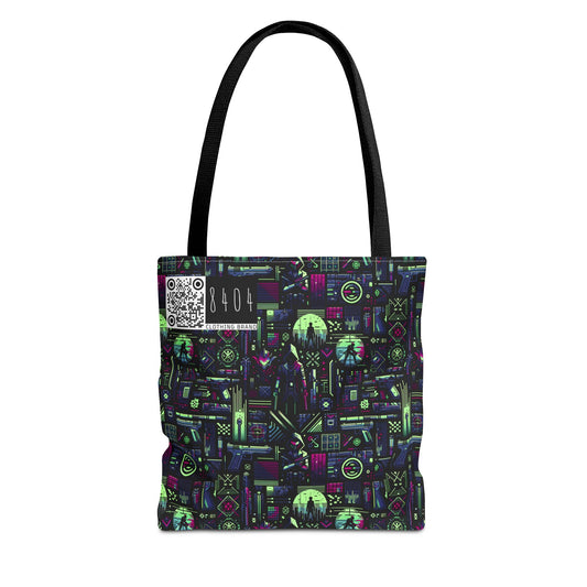 Tech Noir Futuristic Cyberpunk Tote Bag - 8404 Design-63