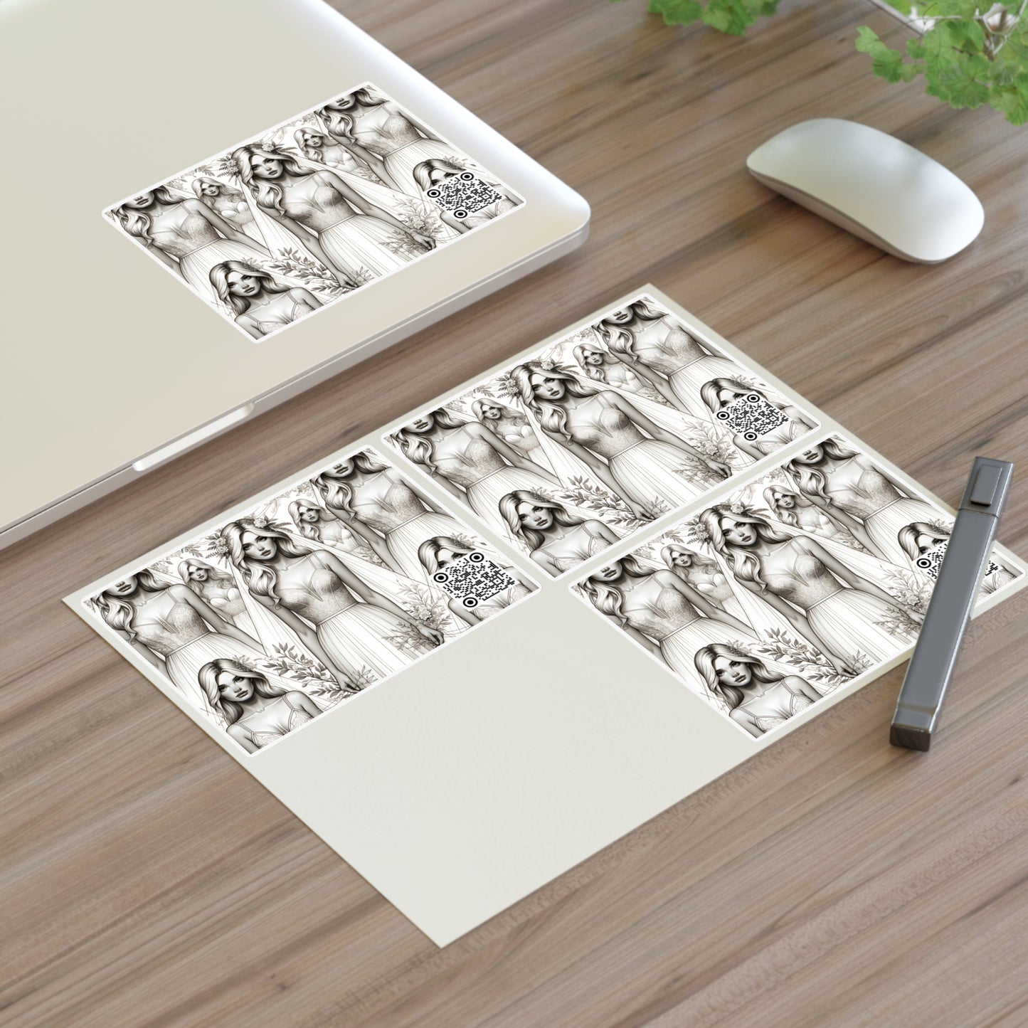 Chic Bridal Minimalism Modern Romantic Sticker Sheet - 8404 Design-58