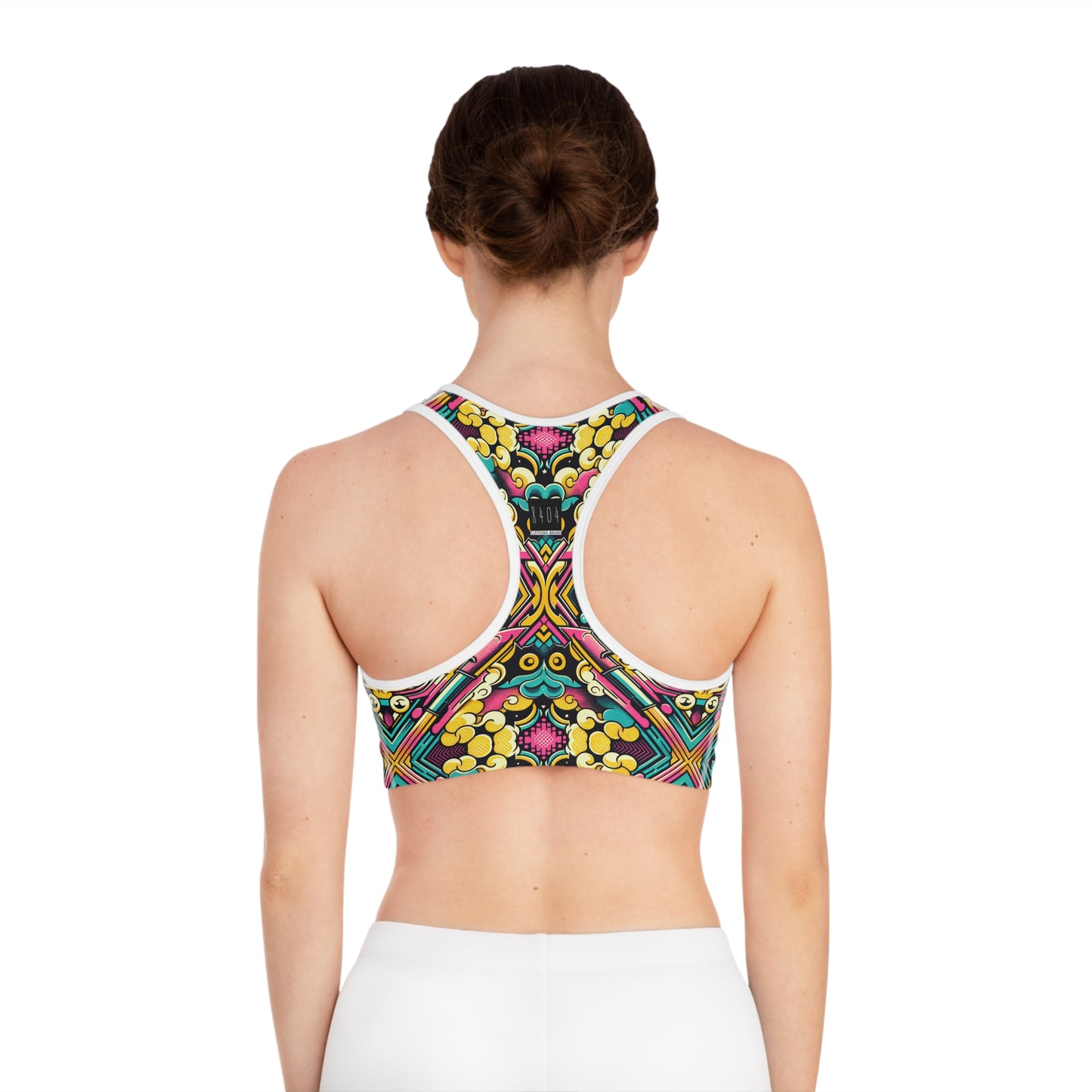 Neon Pop Art Revival Pop Culture Retro Sports Bra - 8404 Design-59