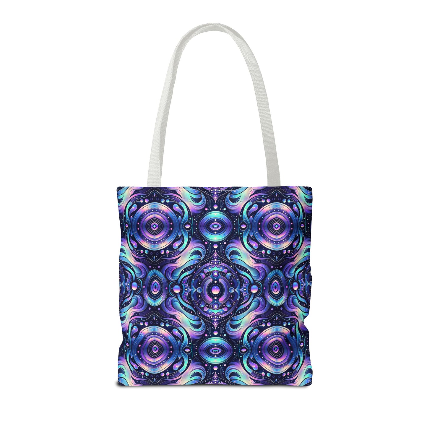 Iridescent Tech Fusion Tech-Forward Streetwear Tote Bag - 8404 Design-62
