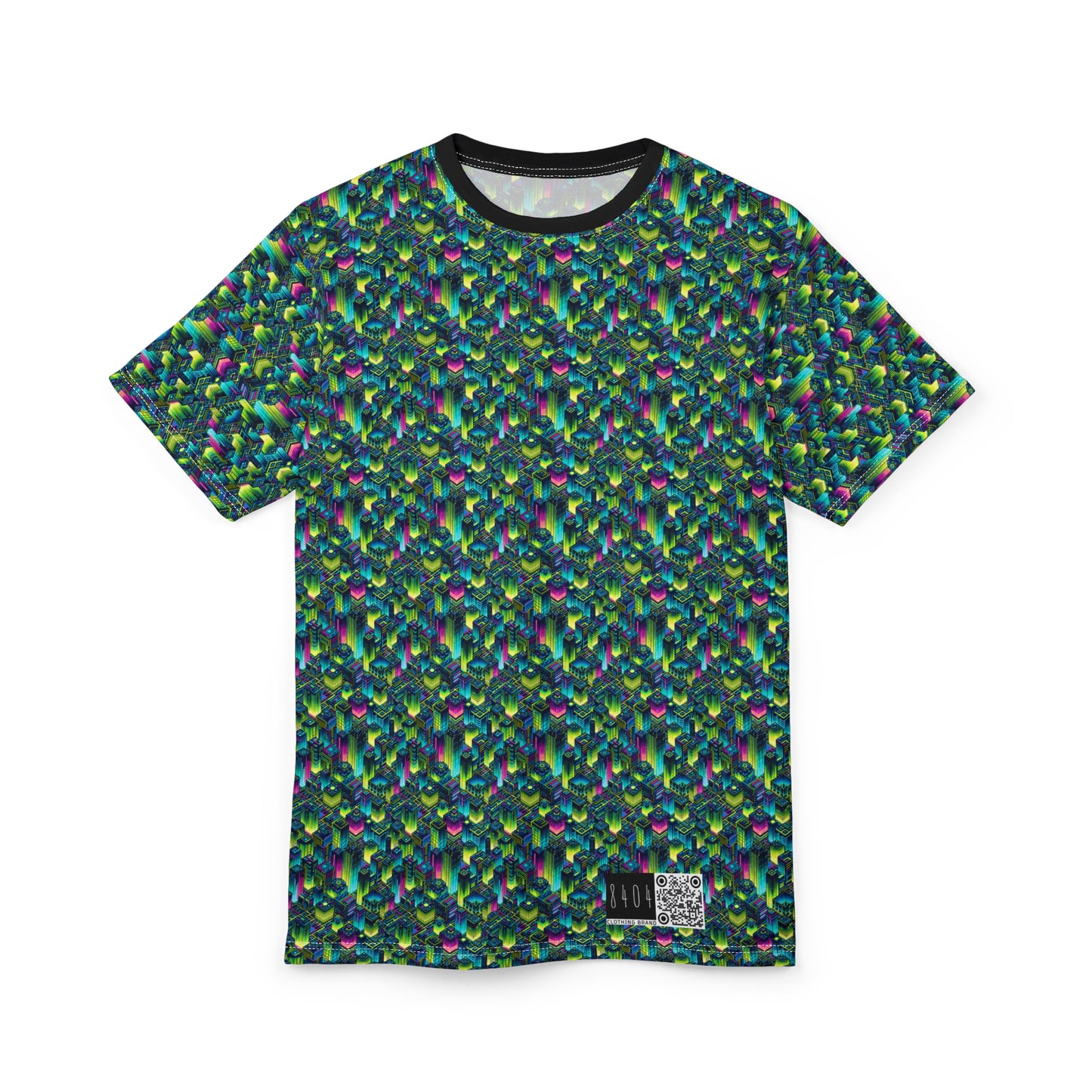 Tech-Infused Neon Tech-Forward Streetwear Unisex Cut & Sew Tee - 8404 Design-65