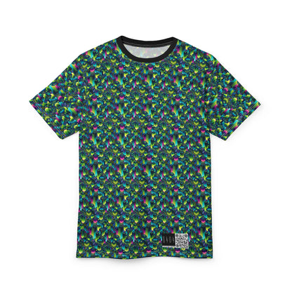 Tech-Infused Neon Tech-Forward Streetwear Unisex Cut & Sew Tee - 8404 Design-65