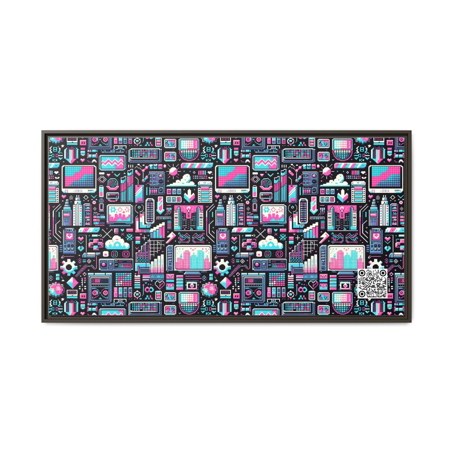 Digital Rebellion Youthful Streetwear with a Rebellious Digital Twist Matte Canvas, Framed (multi-color) - 8404 Design-71 B