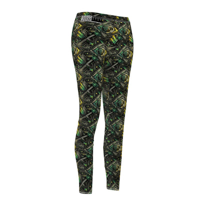 Tech Noir Graphics Tech-Inspired Streetwear Women's Cut & Sew Casual Leggings - 8404 Design-57