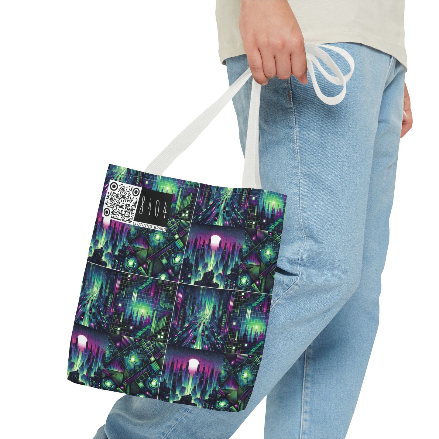 Tech Noir Aesthetics Tech-Forward Urban Dystopia Tote Bag - 8404 Design-54